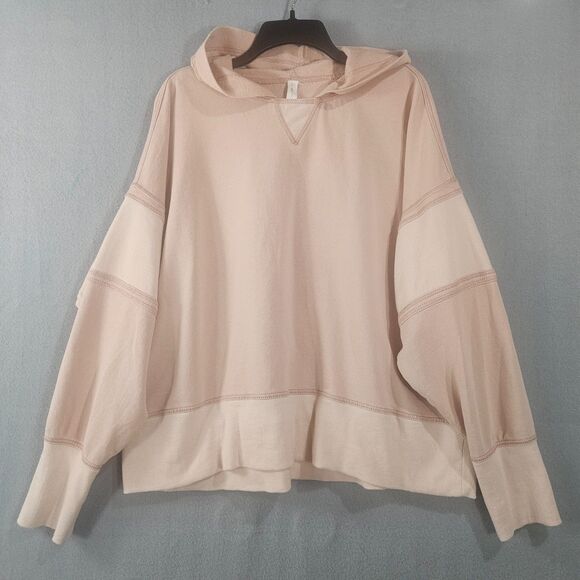Anthropologie Tops - Anthro Daily Practice Pink Hoodie Large Pink Oversized Boxy Grunge